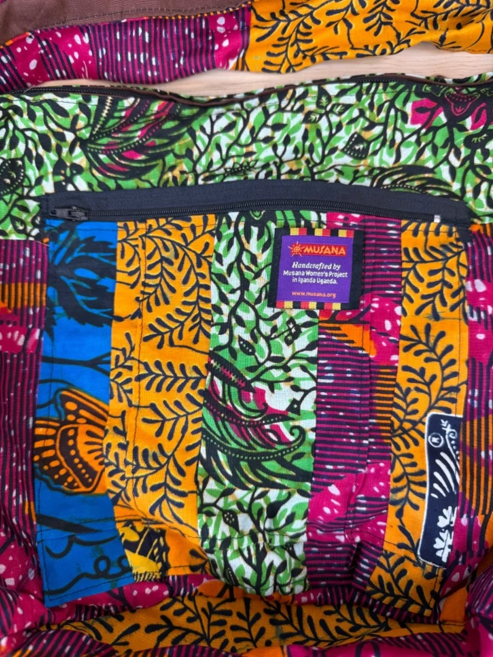 NEW Musana Women's Project Multi Colored Multi Patterned Cotton Hobo Bag Uganda